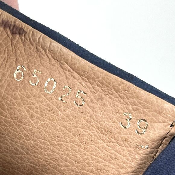 ALL BLACK Brand Booties Navy Suede Heels Asymmetrical Vamp Fashion Forward Sz 39 - Picture 11 of 11